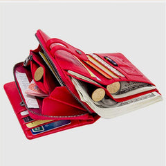 Genuine Leather Multifunctional Anti - theft Wallet for Women – RFID Protection, Card Slots & Zippered Coin Pocket - VOTVO