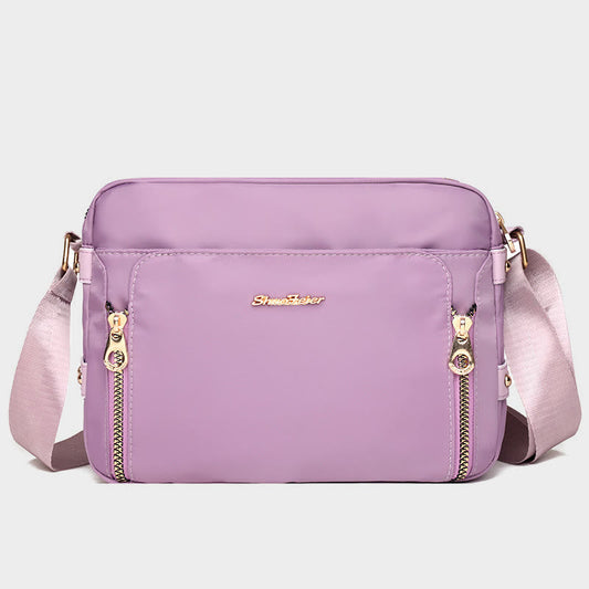 Crossbody Bag for Women – Simple Light Color Waterproof Nylon Bag