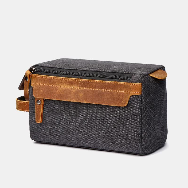Retro Canvas Storage Makeup Pouch – Travel Toiletry Bag for Women & Men