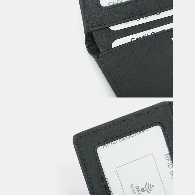 Genuine Leather RFID Blocking Slim Wallet - VOTVO