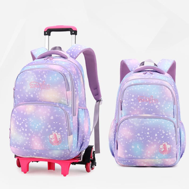 Durable Nylon Rolling Backpack for Kids – School Bag with Wheels, Adjustable Straps - VOTVO