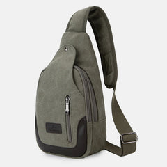 Canvas Sling Bag for Men - Outdoor Travel & Camping Chest Day Pack