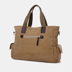Casual Canvas Laptop Tote Bag for Men & Women – Work Handbag with Adjustable Strap