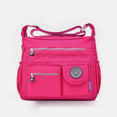 Borsa a tracolla casual impermeabile di grande capacità per donna - Multitasche e tracolla regolabile