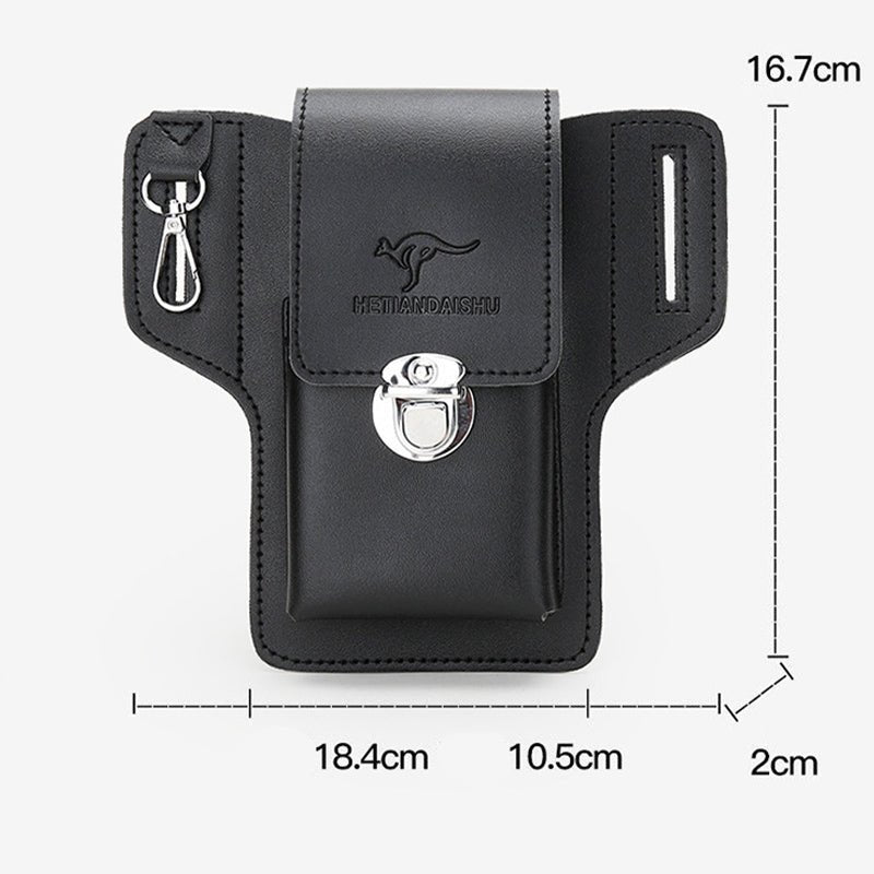 Leather Phone Pouch for Belt Universal Smartphone Holster Waist Bag - VOTVO