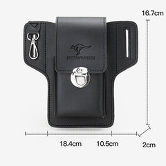 Leather Phone Pouch for Belt Universal Smartphone Holster Waist Bag - VOTVO