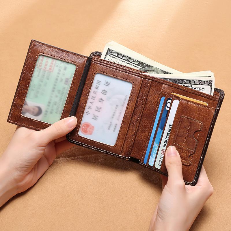 Genuine Leather RFID Multi - Card Bifold Wallet for Men - Secure & Stylish Business Wallet - VOTVO