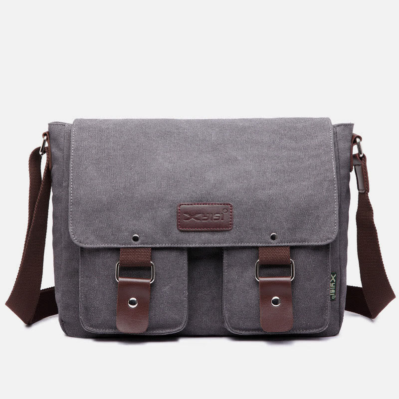 Messenger Bag for Men – Large Capacity Canvas Shoulder Bag for Casual & Daily Use
