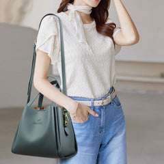 Embossed Soft Leather Handbag – Stylish, Versatile & Timeless Design