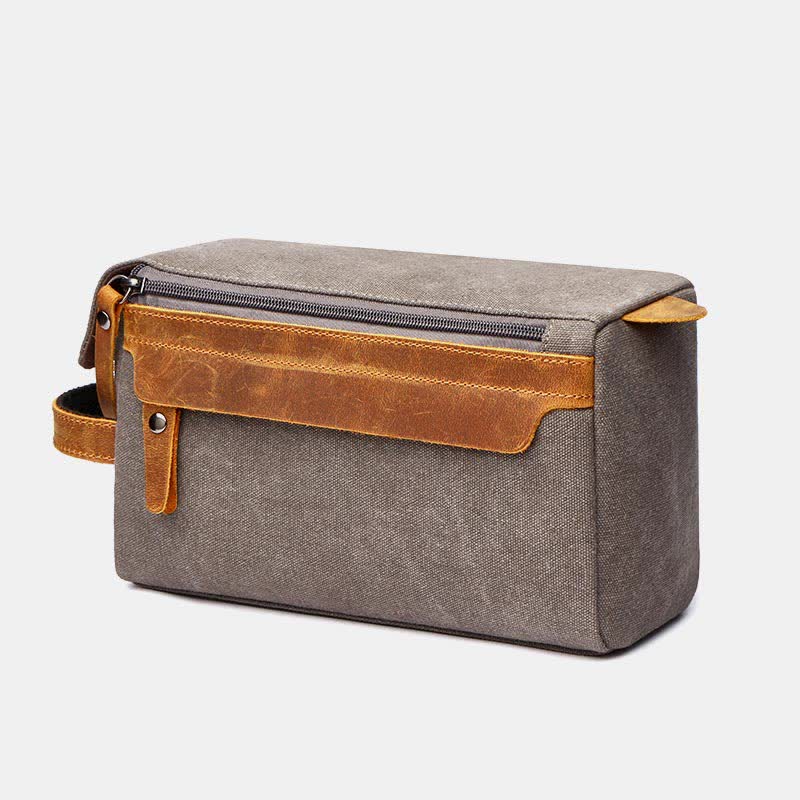 Retro Canvas Storage Makeup Pouch – Travel Toiletry Bag for Women & Men
