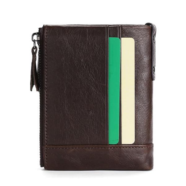 Genuine Leather RFID Small Wallet – Compact and Secure