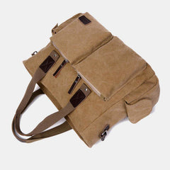 Casual Canvas Laptop Tote Bag for Men & Women – Work Handbag with Adjustable Strap - VOTVO