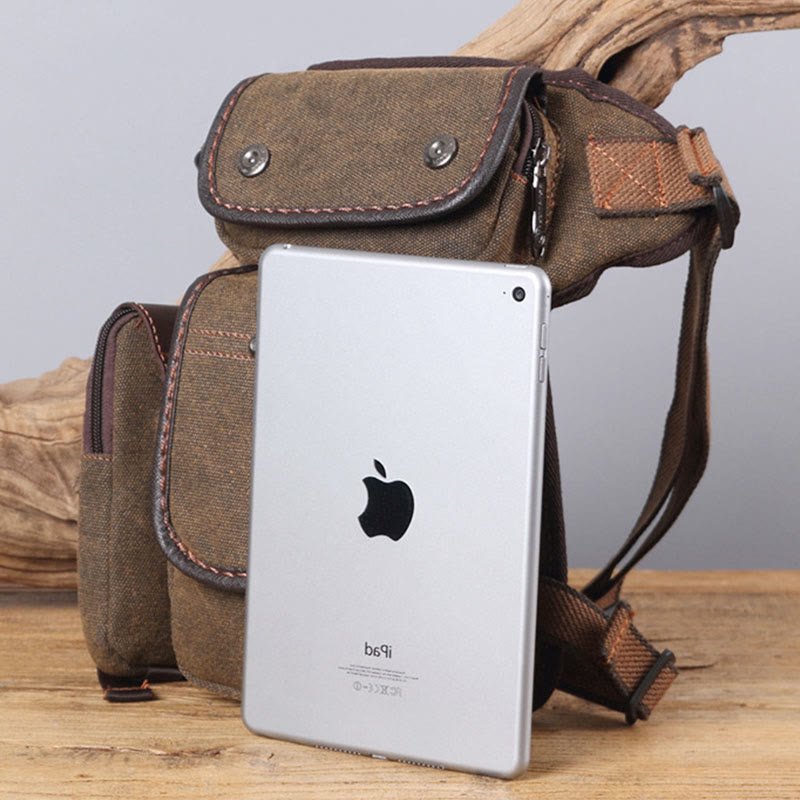 Durable Leg Bag for Men – Vertical Outdoor Sports Canvas Bag with Adjustable Strap - VOTVO