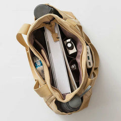 Borsa a tracolla in tela di grande capacità - Borsa multitasche per shopping, viaggi e uso quotidiano