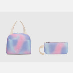 3Pcs Tie - Dye Girls Backpack Set – Canvas School Bookbag, Lunch Bag & Pencil Case for Students, Women, and Teens - VOTVO