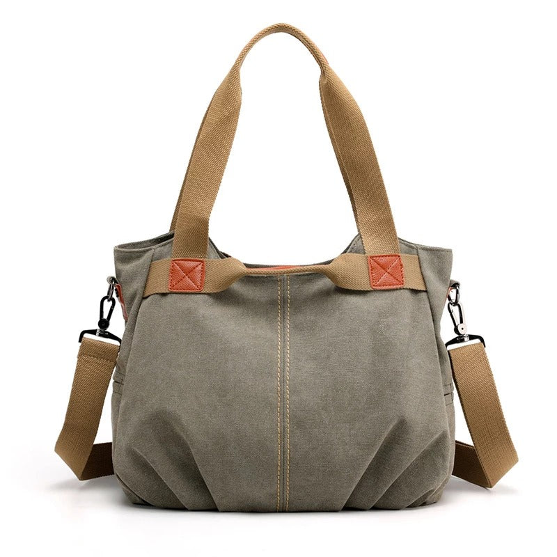Large Capacity Canvas Messenger Bag – Stylish Shoulder Bag for Daily Use