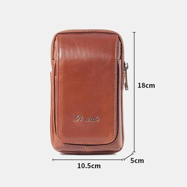 Genuine Leather Waist Bag – Multifunctional Messenger & Shoulder Bag for Men - VOTVO