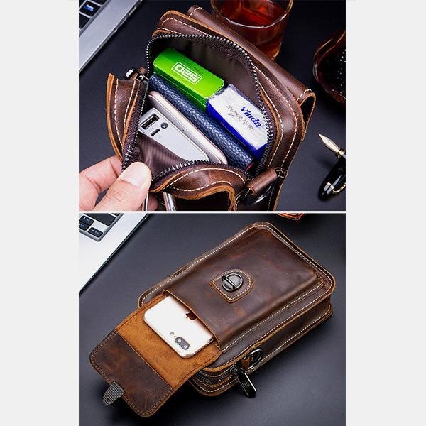 Genuine Leather Multifunctional Waist & Messenger Bag for Men – Versatile Crossbody & Shoulder Bag - VOTVO
