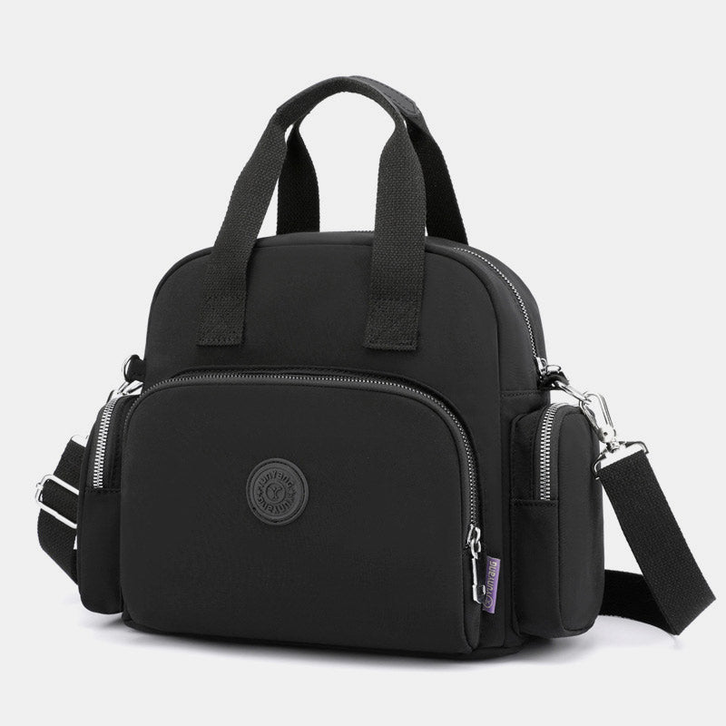 3-Way Use Backpack with USB Charging Port – Versatile Nylon Travel & School Bag for Women