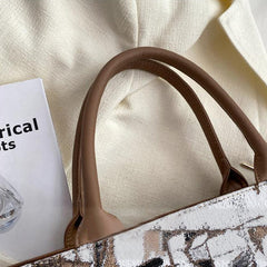 Borsa tote in tela di grande capacità per donna – Borsa da pendolare quotidiana