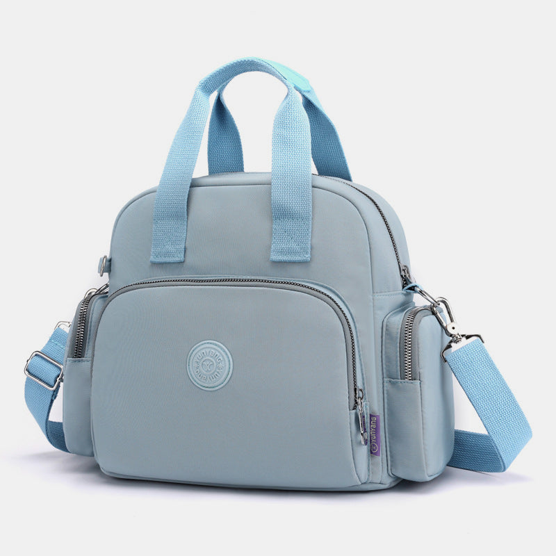 3-Way Use Backpack with USB Charging Port – Versatile Nylon Travel & School Bag for Women