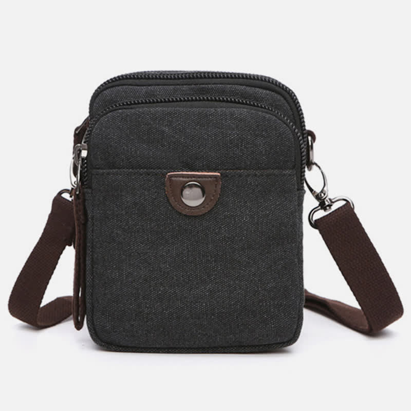 Belt Loop Holster Phone Purse - Small Canvas Crossbody Side Shoulder Bag - VOTVO