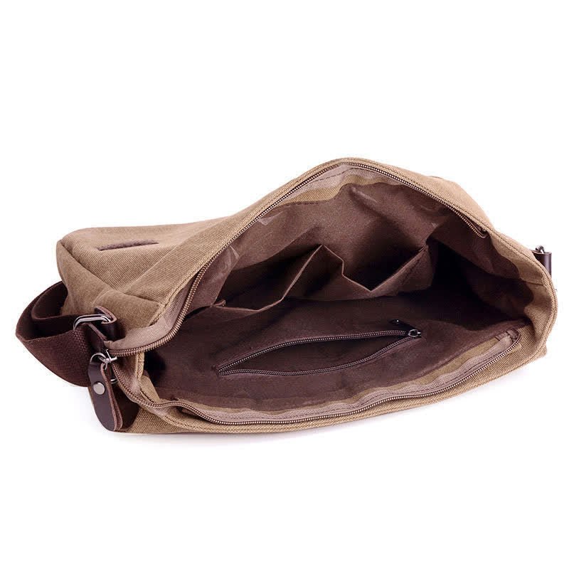 Canvas Messenger Bag for Men Travel Satchel Water Resistant Crossbody Bag - VOTVO