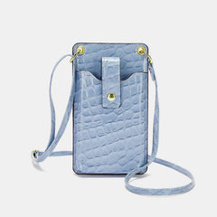 Leather Crossbody Phone Bag with Card Slots for Women – Compact Purse with Adjustable Strap