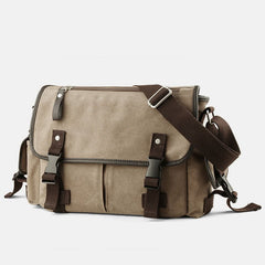 Canvas Messenger Bag for Men | Vintage Crossbody Laptop Briefcase - VOTVO