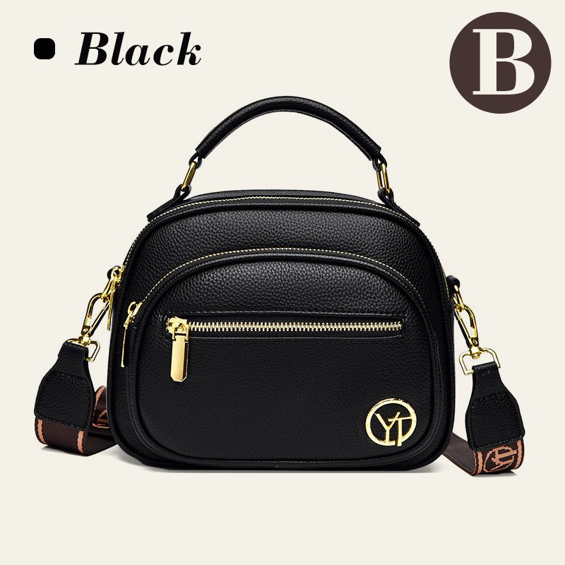 Classic Multifunctional Compartments Adjustable Wide Shoulder Strap PU Leather Crossbody Bag - VOTVO