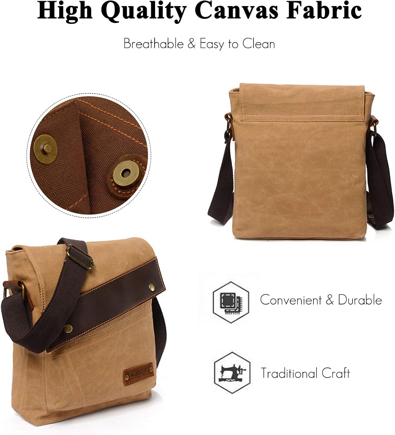 Business Messenger Canvas Shoulder Bag - VOTVO