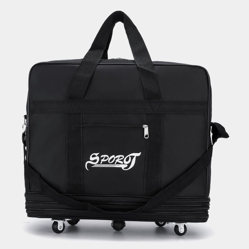 Multifunctional Large Capacity Rolling Tote Crossbody Handbag for Travel – Versatile Nylon Tote Bag