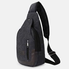 Canvas Sling Bag for Men - Outdoor Travel & Camping Chest Day Pack
