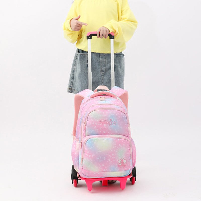 Durable Nylon Rolling Backpack for Kids – School Bag with Wheels, Adjustable Straps - VOTVO