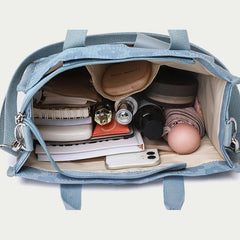 Floral Crossbody Tote Bag – Cute Nylon Shoulder Purse for Office & Daily Use - VOTVO