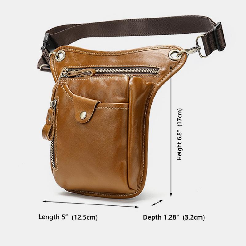 Genuine Leather Retro Sport Waist Bag – Classic Style Meets Practical Functionality - VOTVO