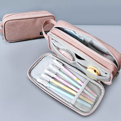 Astuccio portapenne in tela di grande capacità - Astuccio portapenne resistente per ufficio e scuola