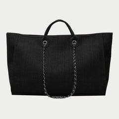 Crossbody Canvas Tote for Women – Chain Strap Bucket Bag - VOTVO