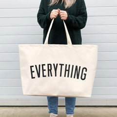 Everything Really Big Tote Handbag – Reusable Eco-Friendly Canvas Shoulder Bag