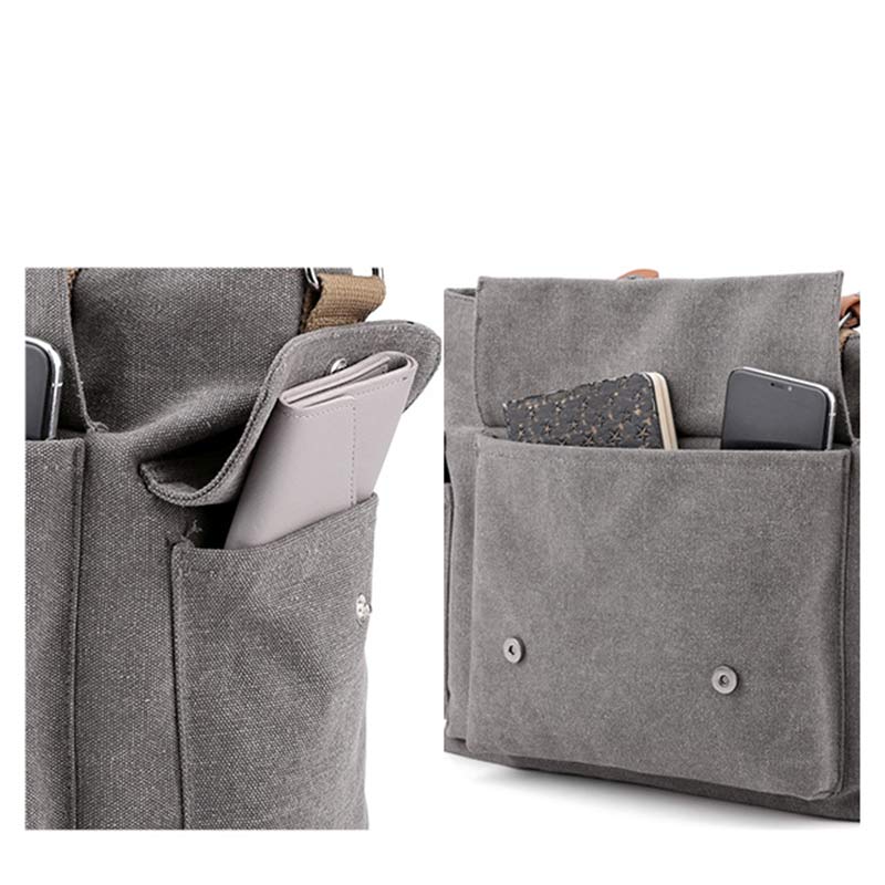 Large Capacity Women’s Canvas Tote – Casual Crossbody Shoulder Handbag Messenger Bag
