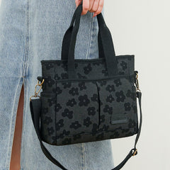 Floral Cute Printing Crossbody Purse – Large Canvas Handbag for Commuting - VOTVO