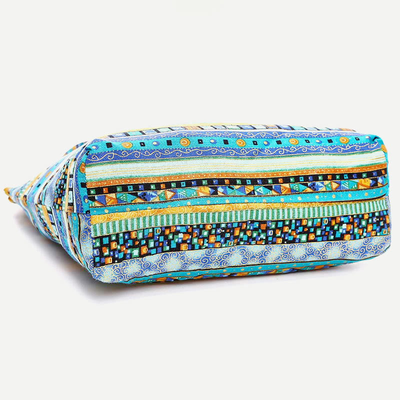 Large Capacity Canvas Shoulder Bag for Women – Colorful Crossbody Handbag