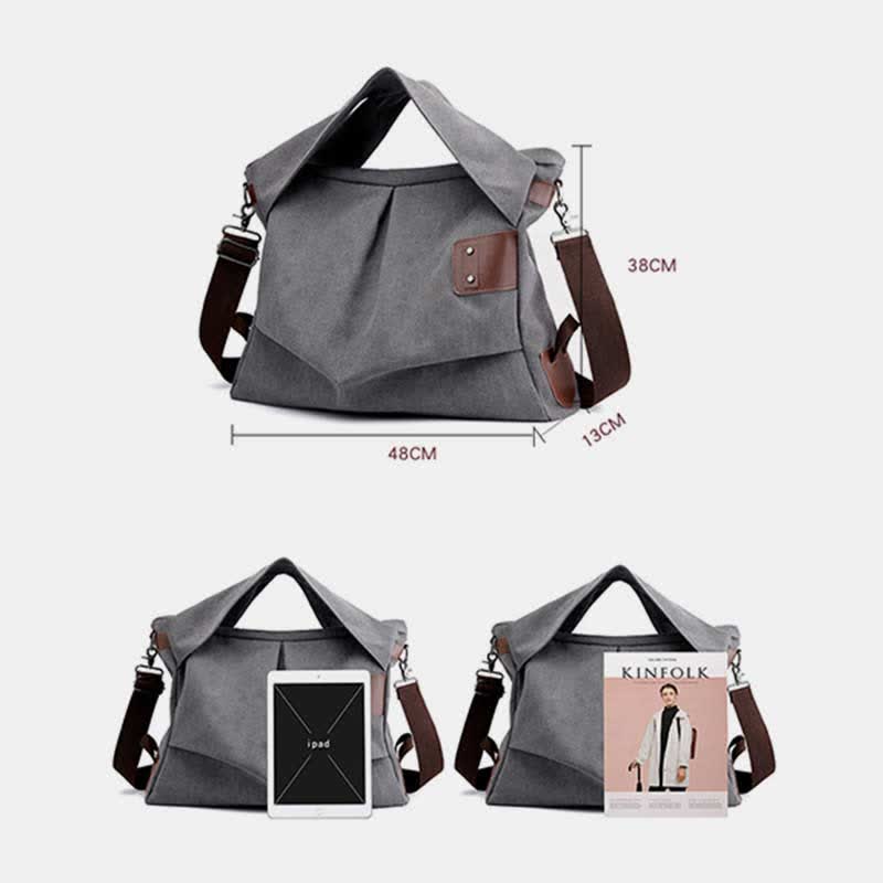 Large Capacity Canvas Handbag for Women – Crossbody Tote & Hobo Bag - VOTVO