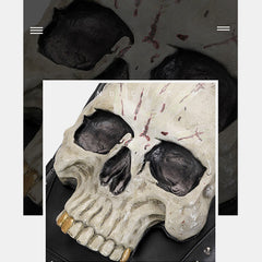 3D Leather Skull Laptop Backpack – Steampunk Rivet Travel & College Bag