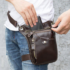 Genuine Leather Retro Sport Waist Bag – Classic Style Meets Practical Functionality - VOTVO