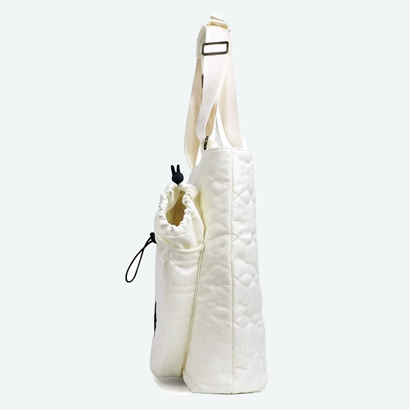 Borsa da racchetta in nylon da donna - Borsa a tracolla bianca per sport da badminton all'aperto