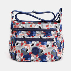 Large Capacity Waterproof Floral Crossbody Bag for Women – Stylish Shoulder Bag with Multiple Pockets