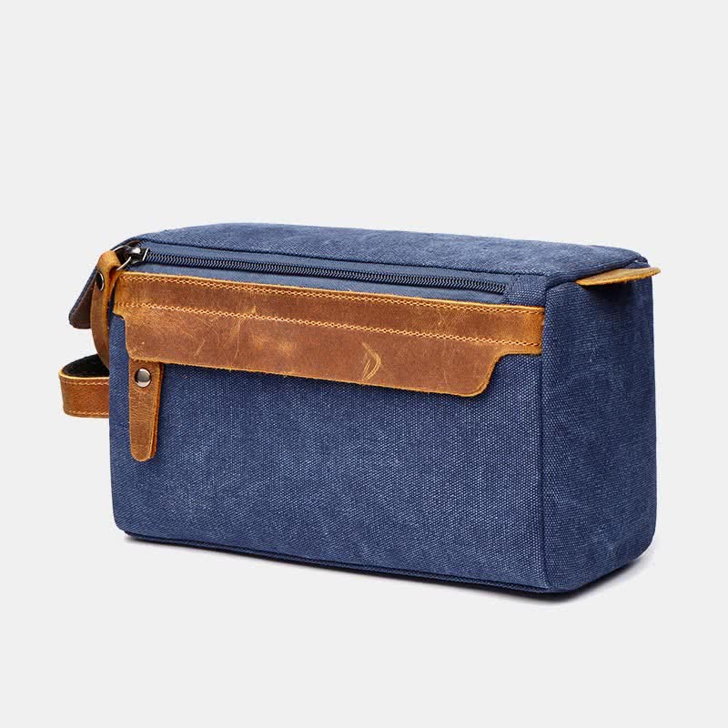 Retro Canvas Storage Makeup Pouch – Travel Toiletry Bag for Women & Men