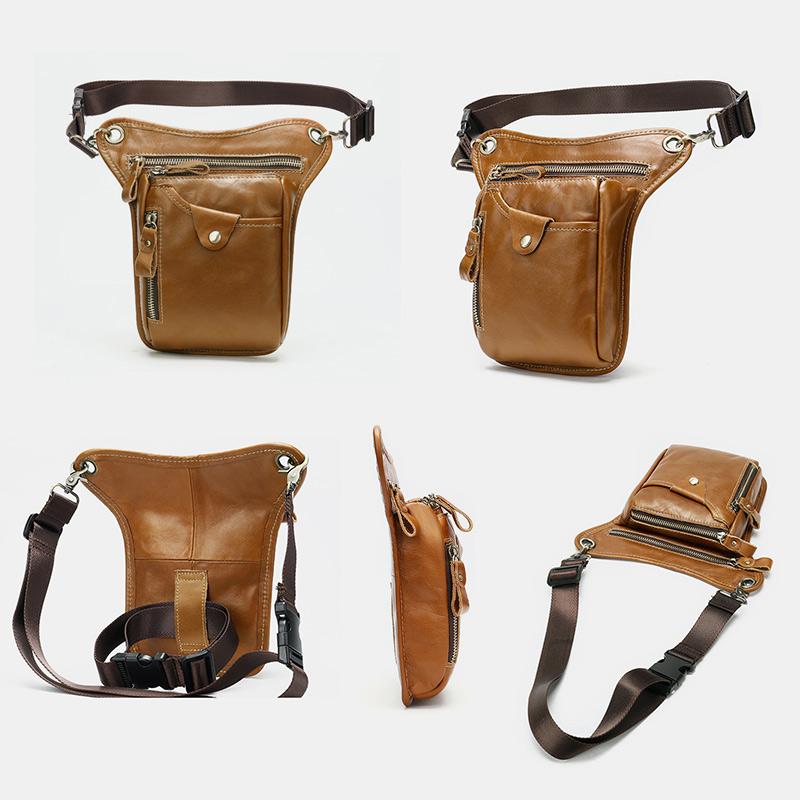 Genuine Leather Retro Sport Waist Bag – Classic Style Meets Practical Functionality - VOTVO