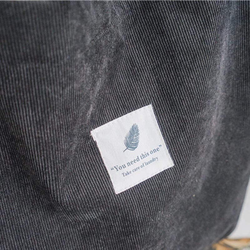 Corduroy Tote Bag for Women – Large Capacity School Shoulder Bag with Magnetic Closure - VOTVO